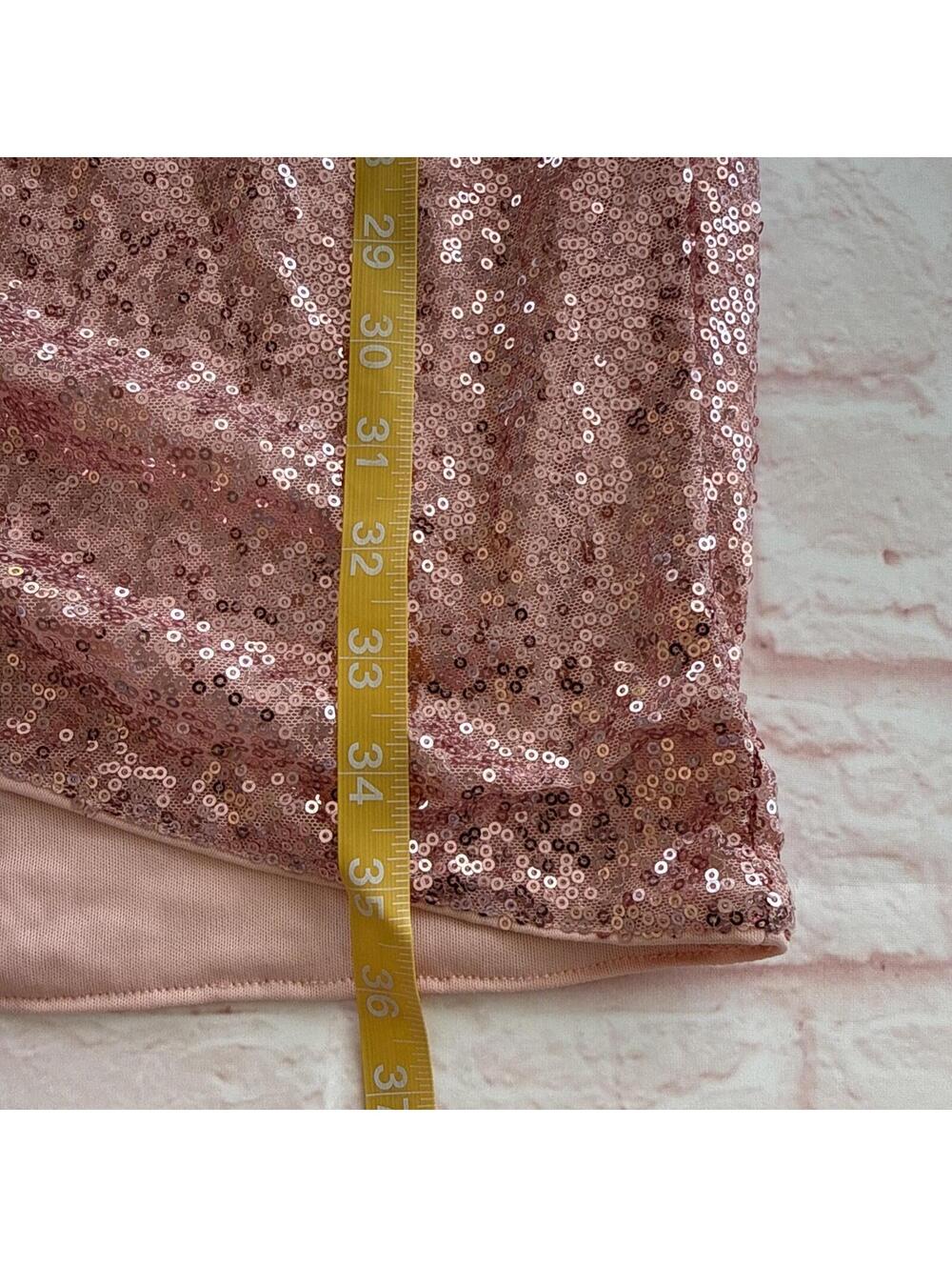 NWT Grace Karin Pink Sequin Ruched Cocktail Prom HOCO Special Occasion Dress M - Picture 7 of 9